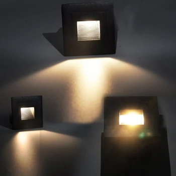 

Night light foyer Motion Detector+Sensor LED Stair Light LED Recessed Lamp Steps Ladder Wall Lamp 86 Light Box PIR Motion Sensor