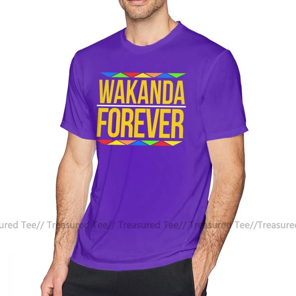 Wakanda футболка WakandaForever Wakanda Forever футболка 5x мужские футболки Милая модная футболка с коротким рукавом - Цвет: Purple