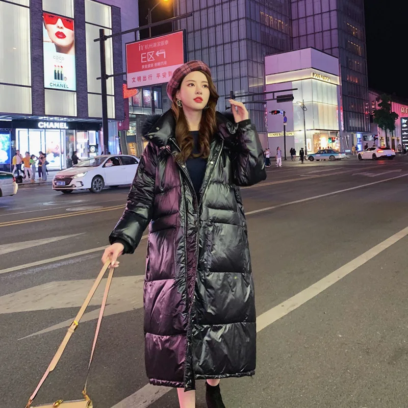 TopFurMall) зимние женские парки пуховики куртки Толстовка с мехом енота леди теплая верхняя одежда пальто LF9195