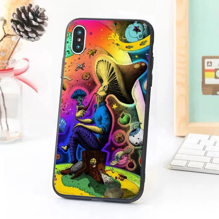 Bernandez 5 5S SE 6 6S TPU чехол для телефона iPhone 7 8 Plus X Xs Max XR странные Trippy грибы Psychedelic Art |