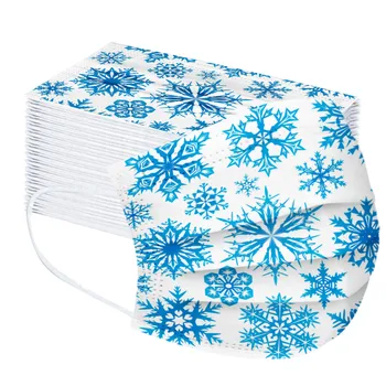 

Children's Christmas Mask Disposable Face Mask Industrial 3ply Loop 50pcs Mask Mascarillas Maseczka Ochronna Mondmasker
