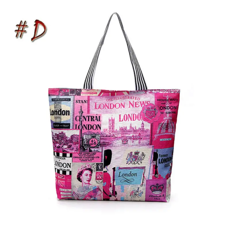 Женская Холщовая Сумка модная сумка с принтом для отдыха женская прочная сумка на плечо сумка для женщин Большая вместительная сумка