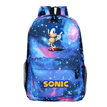 

High Quality Sonic School Rucksack Children Boys Girls School Bag Fashion Popular Pattern Laptop Knapsack for Teens
