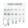 Crystal Stud Earrings Set With Card Zircon Balls Love Flowers Earrings Women Imulated Pearl Earring Kit Wedding Bride  Jewelry 5