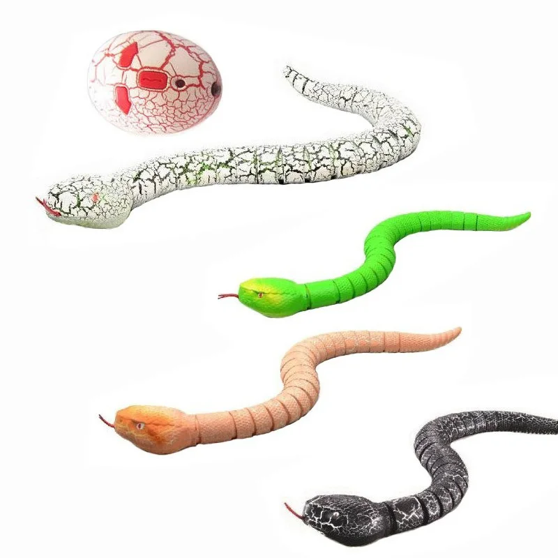 Serpiente de Control remoto por infrarrojos para niños, juguete de serpiente y cascabel de huevo, Animal, truco terrorífico