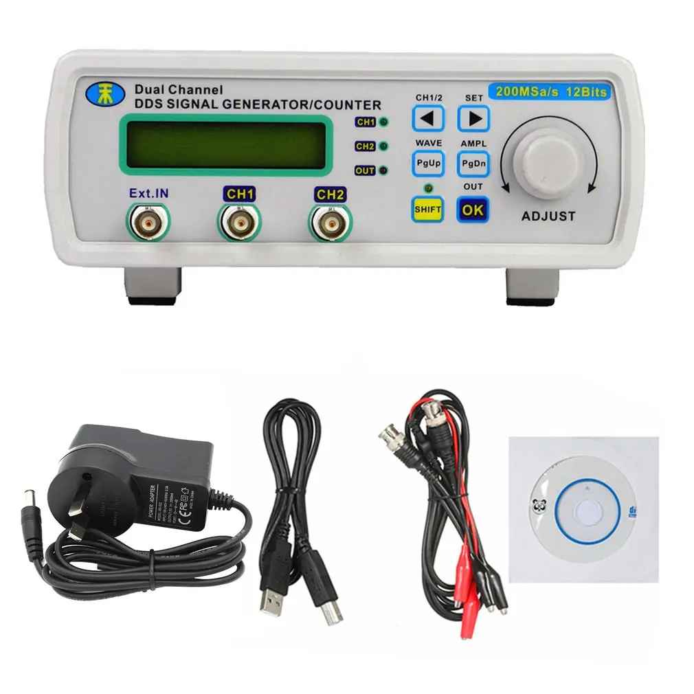 

MHS-5200A 6MHz Digital DDS Dual-channel Arbitrary Waveform Functional Signal Generator Frequency Meter High Precision