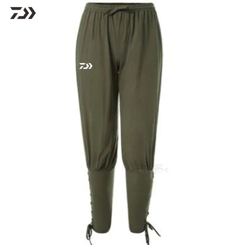 Зеленый Новые весенне-летние штаны для рыбалки Daiwa, одежда для рыбалки, быстросохнущие дышащие хлопковые свободные брюки для мужчин, для рыбалки на открытом воздухе - Цвет: Зеленый