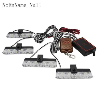 

Ultra-thin Wireless Remote Control 16LED One for Four Clips in the Net Front Flashing Warning Light 4LED Red and Blue Strobe