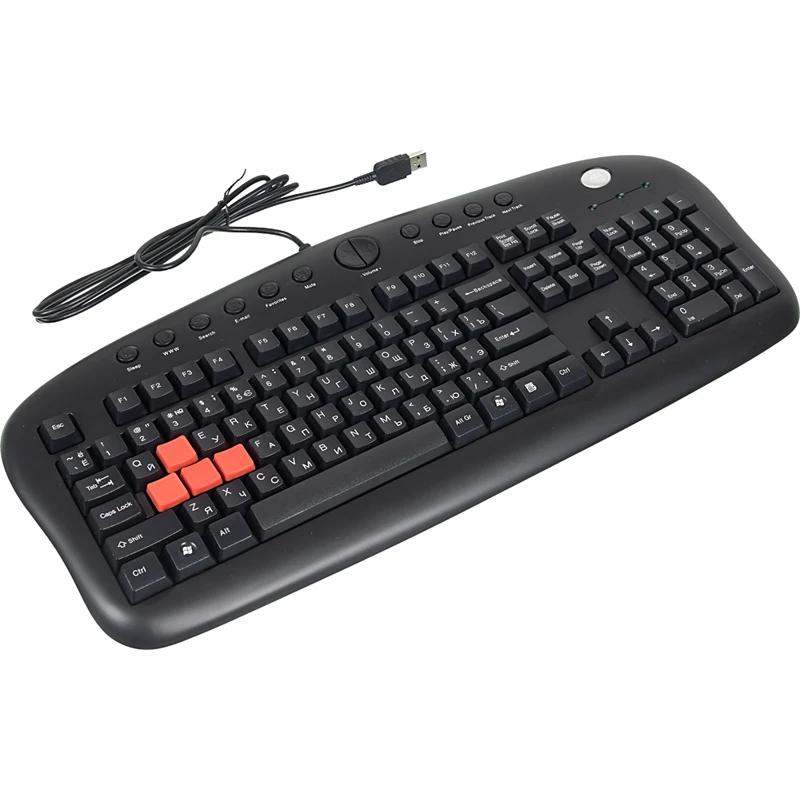 Клавиатура A4 KB-28G-1 серый/черный USB Multimedia for gamer