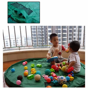 

Portable Kids Toy Storage Bag Convenient Outside Picnic Blanket Play Mat Lego Toys Organier Box Practical Storage Bags for Baby