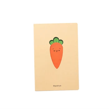 

1 Pcs Cute Cartoon Carrot Pattern Little Notebook Retro Stationery Gift For Kids Wireless Binding A5 Notebook