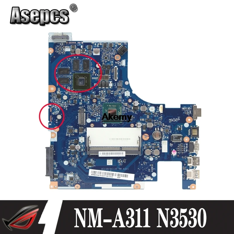 

G50-30 Motherboard FRU:5B20G91616 For Lenovo G50-30 Laptop Motherboard ACLU9/ACLU0 NM-A311 SR1YW N3530 DDR3 820M 1GB