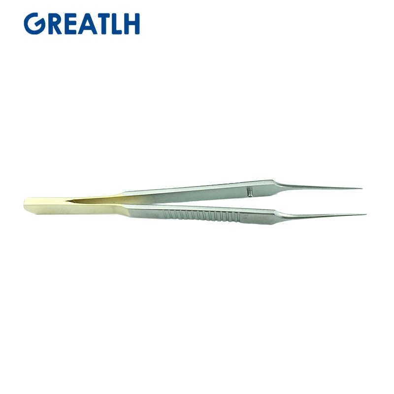10cm Fine Plastic Tweezers 0.4/ 0.6/0.8mm Cartilage Tweezers Stainless Steel Cosmetic Forceps Plastic Surgery Tool 1pcs