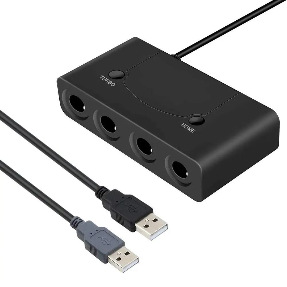 

3 In 1 4 Ports GC Handle to Wiiu/PC/Switch Converter Adapter for PC Game GameCube GC Controllers Accessories 2020 Hot