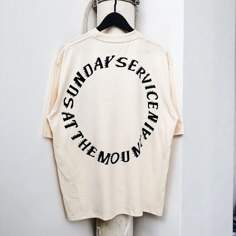 19ss Kanye West футболка Trust God Sunday Service Holy Spirit CPFM футболки Летние Стильные | Мужская