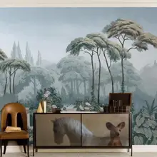 Обои на заказ, фотообои, Европейский сад, ручная роспись, средневековые тропические джунгли, фоновая стена