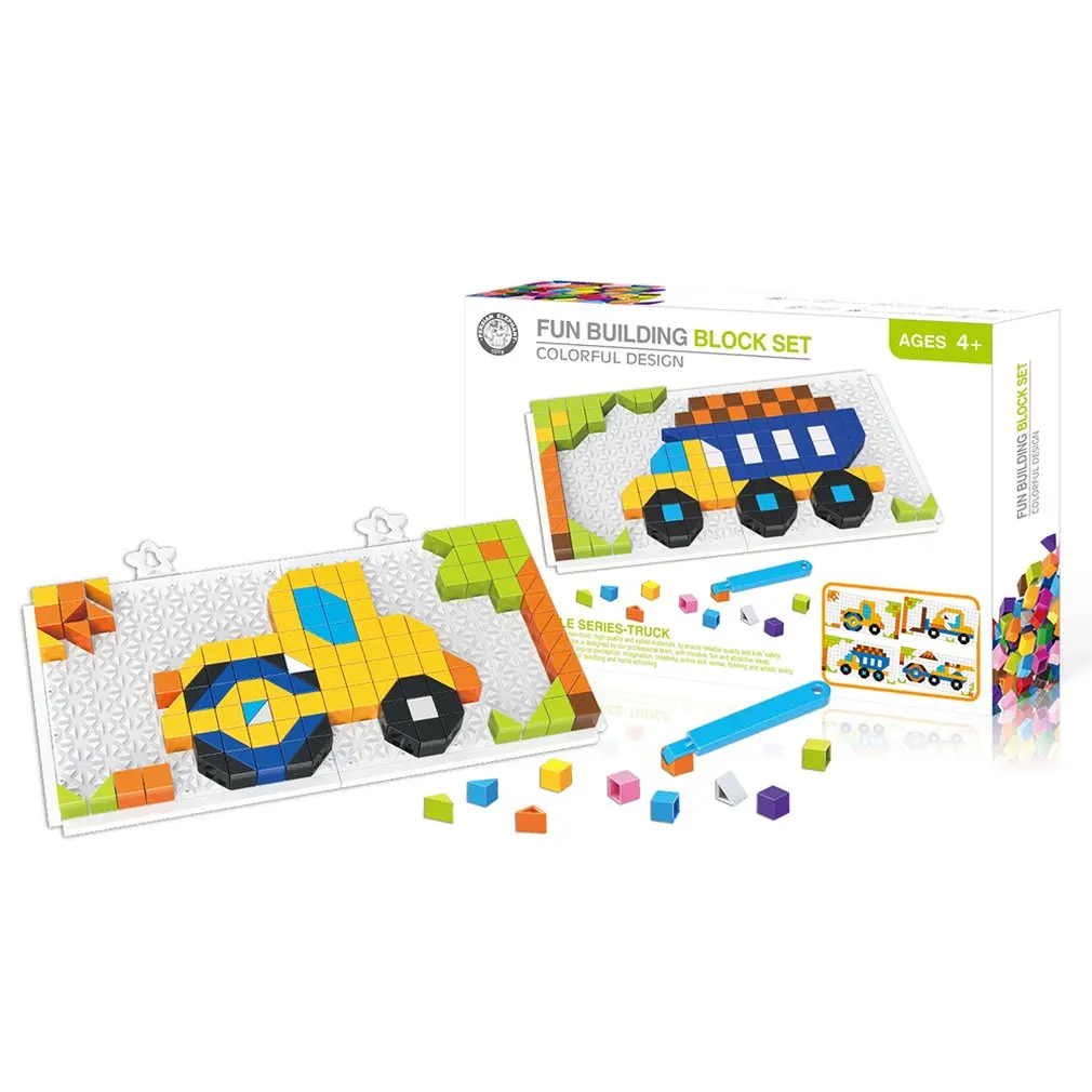 

Carrier Dinosaur Fire Truck Building Block Puzzle Series Children'S Puzzle Puzzle Puzzle Puzzle Toys 213Pcs