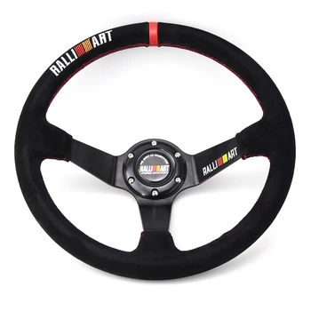 

Suede Deep Rally Drift Ralliart Sport Steering Wheel Universal Racing Steering Wheel