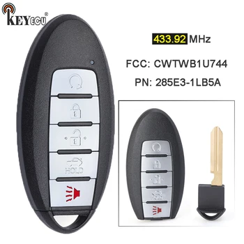 Keyforkess 433.92MHz ID FCC: CWTWB1U744 Keykess Remote Key Fob 5 pulsante per Nissan Armada Patrol per Infiniti JX35 QX80 2013-2020