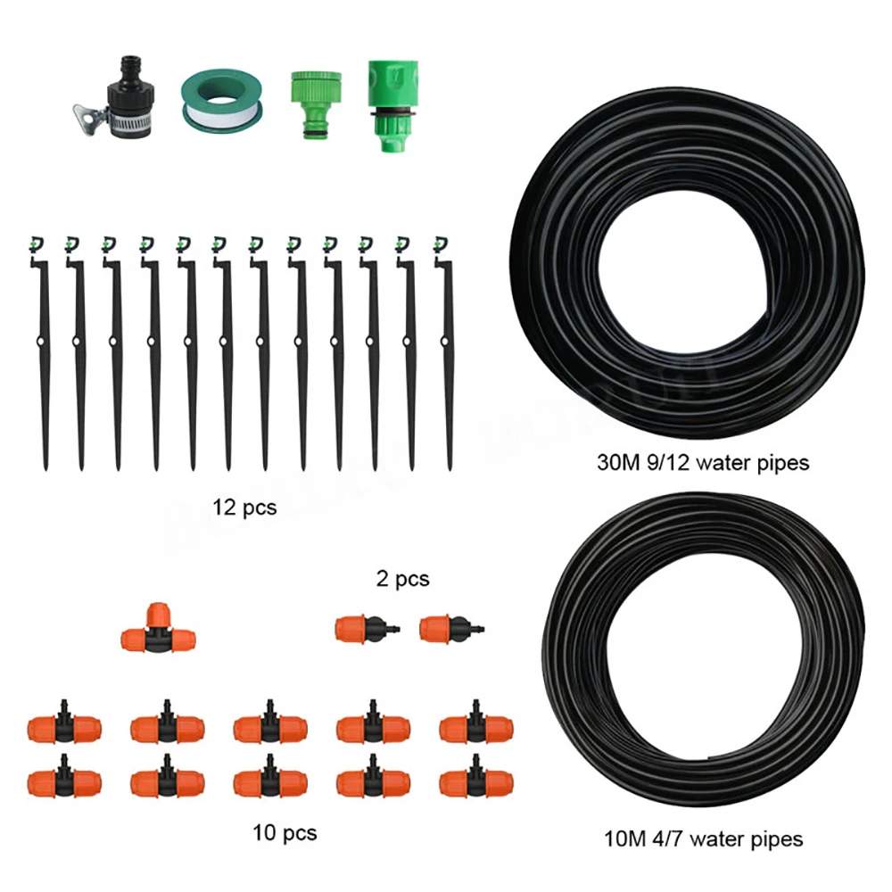 

Hot Irrigation Micro Sprinkler Misting Cooling System DIY Watering Equipment Set for Garden Greenhouse Flower Bed Patio Lawn