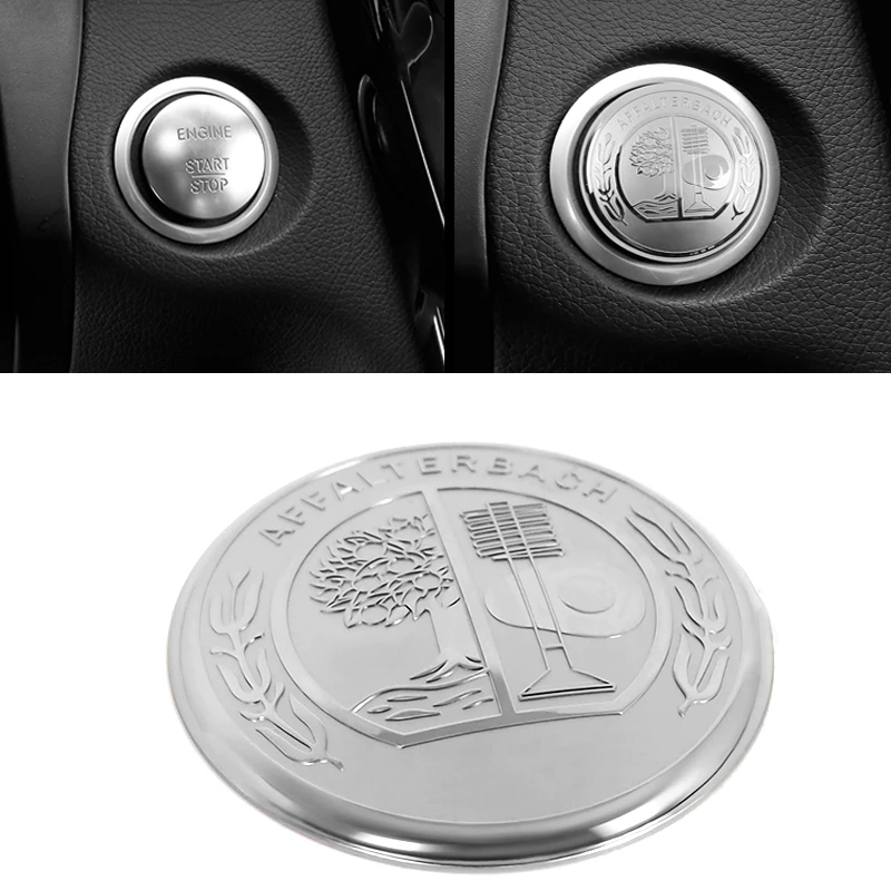 

Silver Start Stop Button Sticker for AMG Mercedes W212 W202 W210 W204 CLA CLS GLA Mercedes Accessories Multimedia Button Sticker