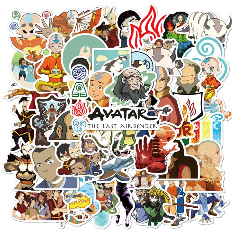 10/30/50Pcs/Set  Last Airbender cartoon  For Snowboard Laptop Luggage Fridge Car- Styling Vinyl Decal Home Decor Stickers