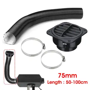 

75mm Air Diesel Parking Heater Ducting Pipe Hose Tube Air Vent Outlet with Hose Clips For Webasto Eberspacher