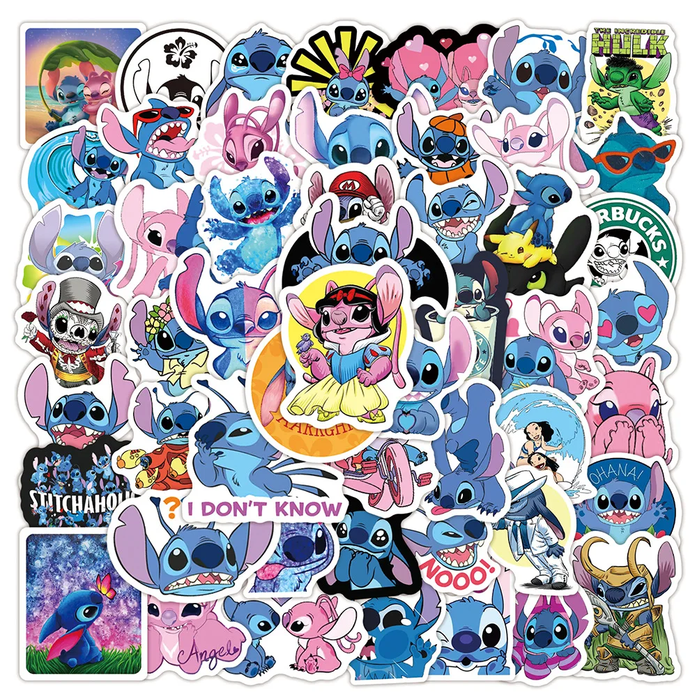 10/30/50/100PCS Disney Lilo & Stitch Stickers DIY Decorative Guitar Phone Laptop Graffiti Decals Waterproof Cartoon Kid Sticker