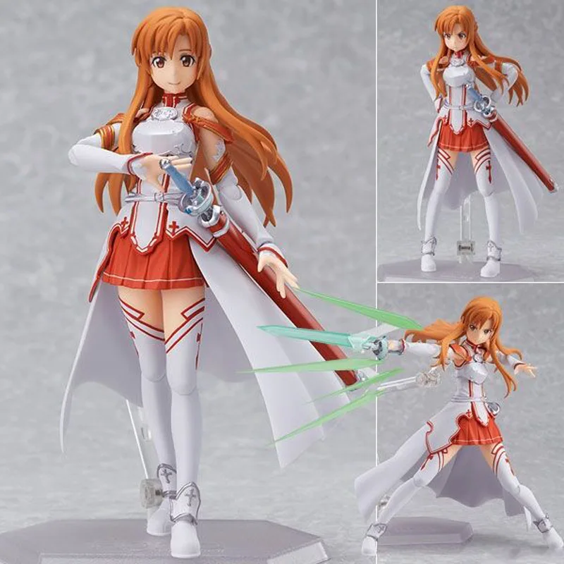 Hot Action 15cm Anime Sword Art Online Asuna SAO Figure PVC 6" Collection Hobby Movable Movie Model Doll Best Gift Cosplay Toy