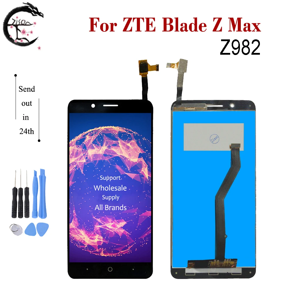 

LCD With Frame For ZTE Blade Z Max Z982 LCD Display Screen Touch Sensor Digitizer Assembly Zmax z982 Full Display Replacement