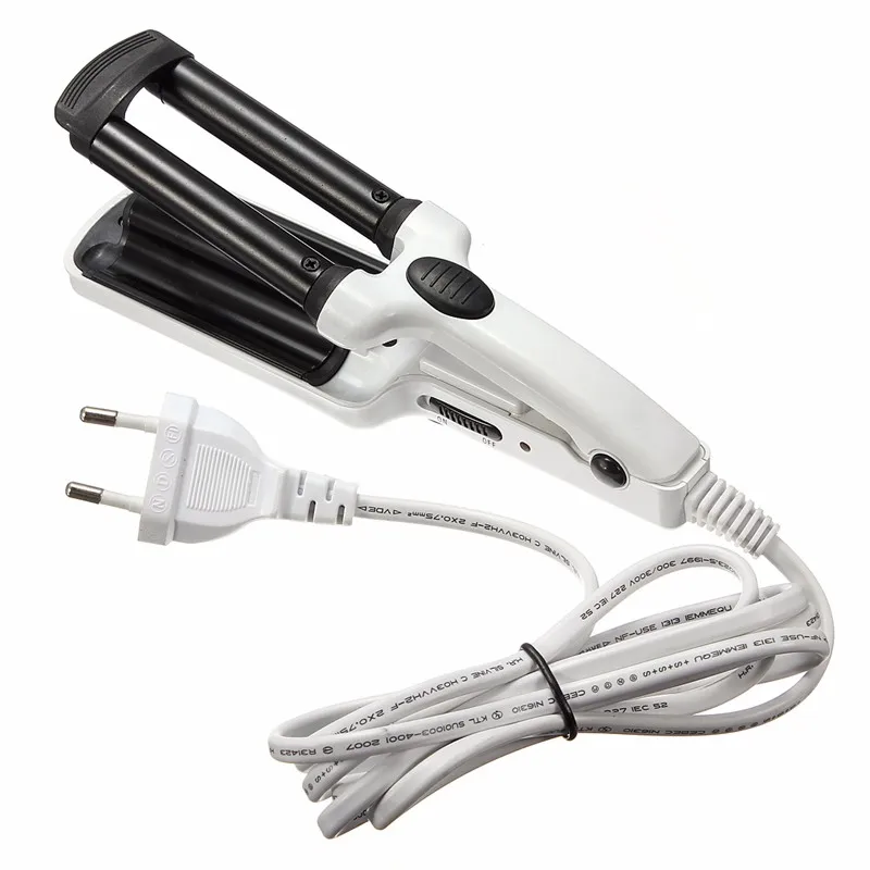 

200V 3 Barrel Ceramic Hair Curler Crimper Curling Iron Tong Waving Wand Roller Beauty Salon Tools Personal Care Appliance