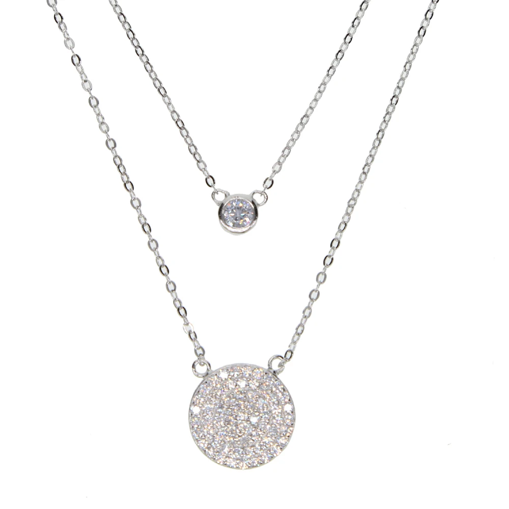 Ожерелье женское из серебра 925 пробы с фианитом|sexy necklace|charm necklacenecklaces for women |