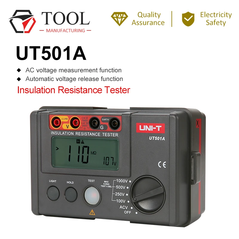 UNI T UT501A 1000V Измеритель сопротивления заземления изоляции тестер заводская цена