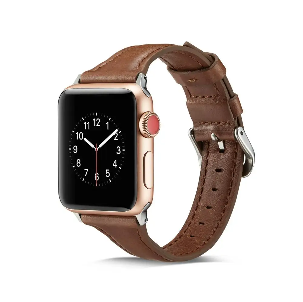 Новейшая модель; кожаный ремешок для наручных часов Apple Watch, версии 5/4/3/2/1 для наручных часов IWatch, ремешок 42 мм, 38 мм, 40 мм 44 Спортивный Браслет замена