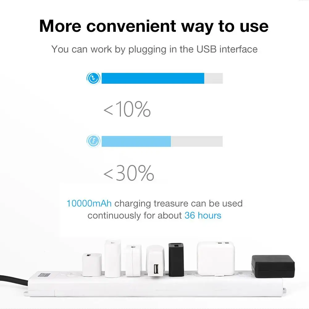 10000mAh Outdoor Portable Oxygen Pump USB Powered Air Pump Oxygen Pump White Fishing Box Accessories Fishing Aerator