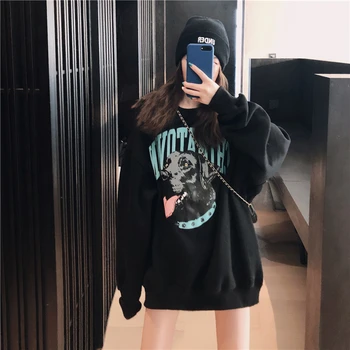 

new Casual 3D Sweatshirt Women Winter Clothing Cartoon dog Print Moletom Feminino Hoodies O-neck Pullover Tops