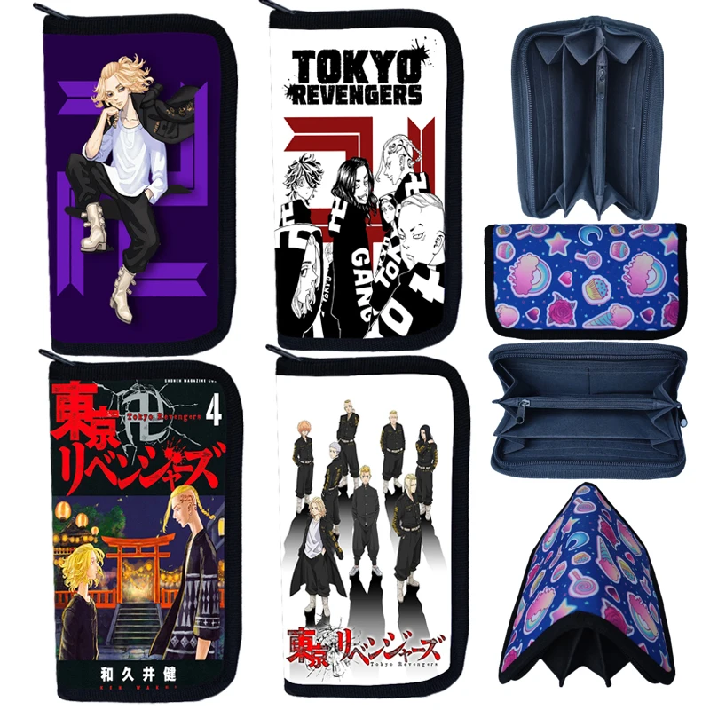 

Tokyo Revengers Wallets Polyester Long Purse Hanagaki Takemichi Tachibana Naoto Cool Anime Wallet For Men Teens Women
