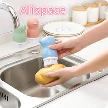 ציפור תפוחי אדמה קולפן מטבח ירקות ניקוי מברשת פירות קל ניקוי מברשת תפוחי אדמה גזר זנגביל ניקוי(China)