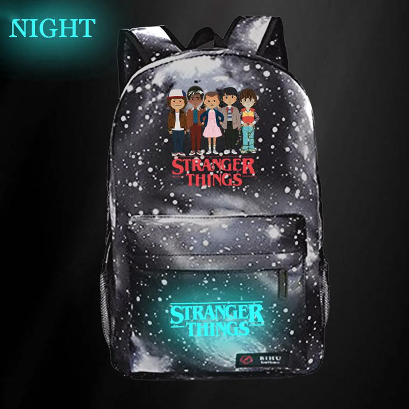 Странные Вещи рюкзак светящийся Galaxy Космический рюкзак для ноутбука школьные сумки для подростков мальчиков девочек повседневные дорожные рюкзаки - Цвет: 1