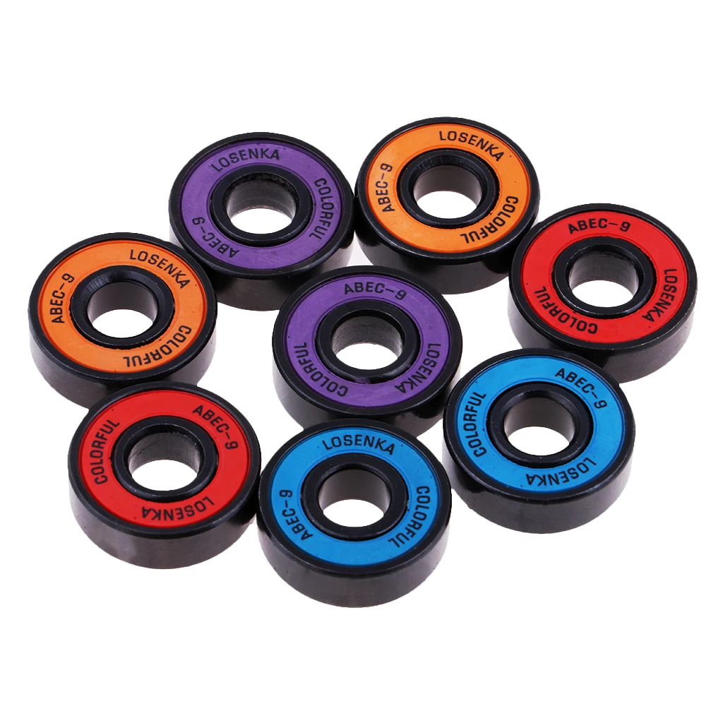  Premium Skateboard Bearings, Pro Longboard Bearings  ABEC 9