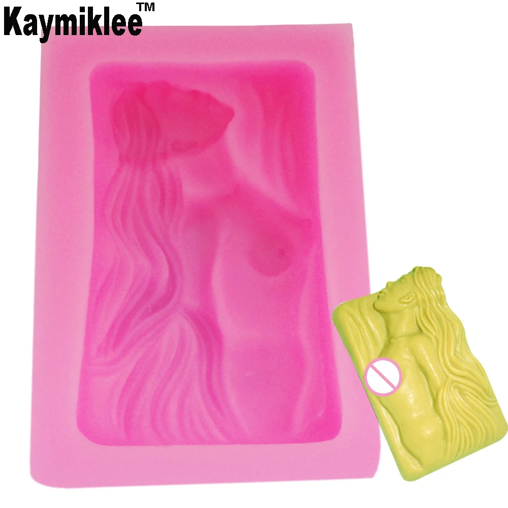 Kaymiklee S071 красота длинношерстная девушка форма для изготовления мыла, смола силиконовые формы для торта, инструменты для украшения помадки, 13,5*8,8*3,5 см