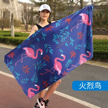 

New Printing Water Absorbing Breathable Blanket Camping Swimming Shower bath Towel Sport Yoga Mat Quick-drying Cool Beach towels