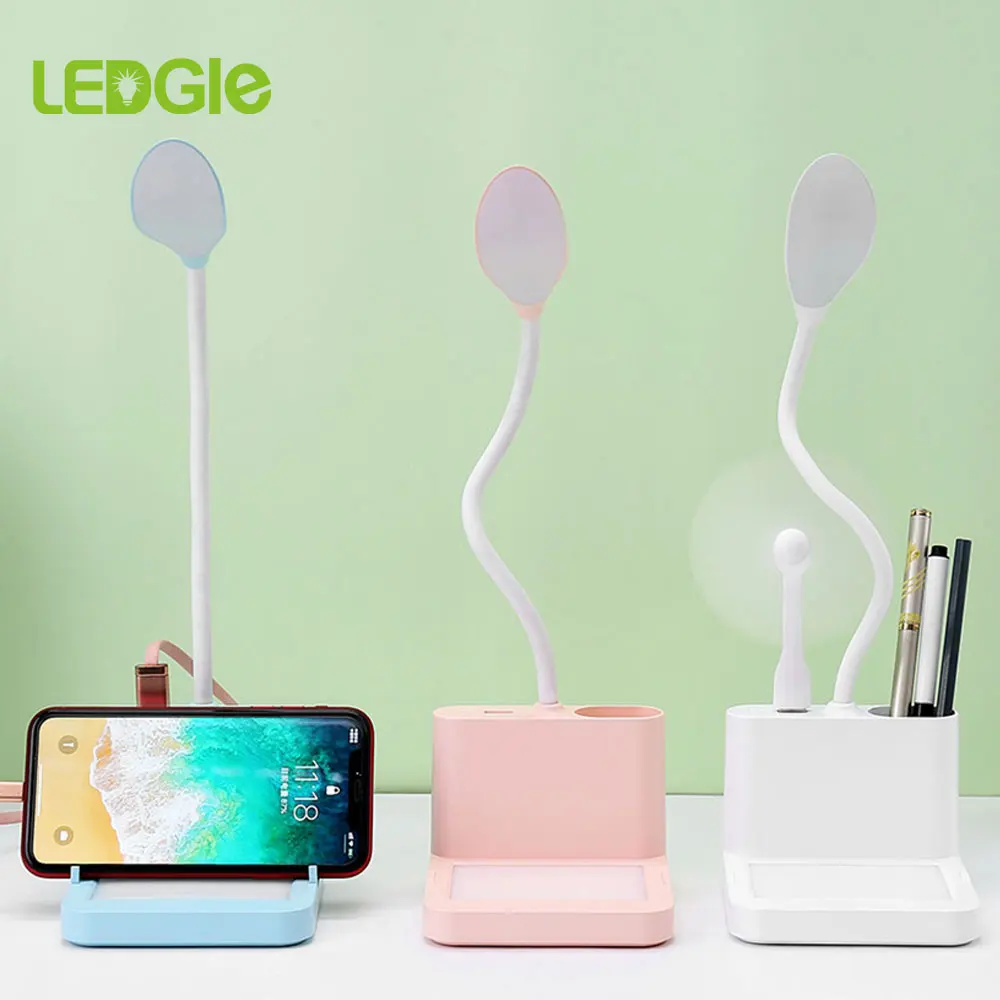 Светодиодная настольная лампа с зарядкой от USB приглушаемый гибкий светильник