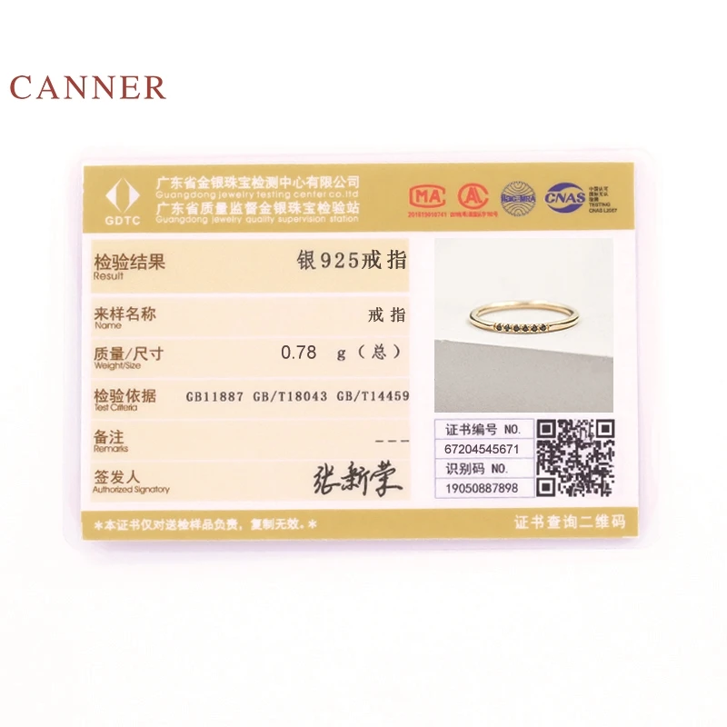 CANNER Mini Row Of Black Diamonds Ring 100% 925 Sterling Silver Anillos Gold Rings For Women Luxury Fine Jewelry Rings Bijoux - Image 6