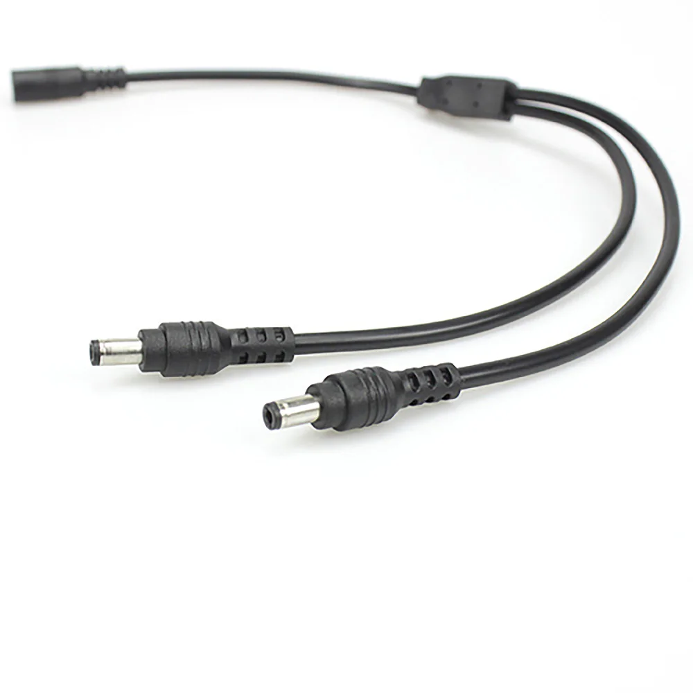 

2 in 1 out Y type /5 in 1 out Y type DC cable DC5521 Solar panel power cord black DC cable shunt cable dc one-to-two power cord