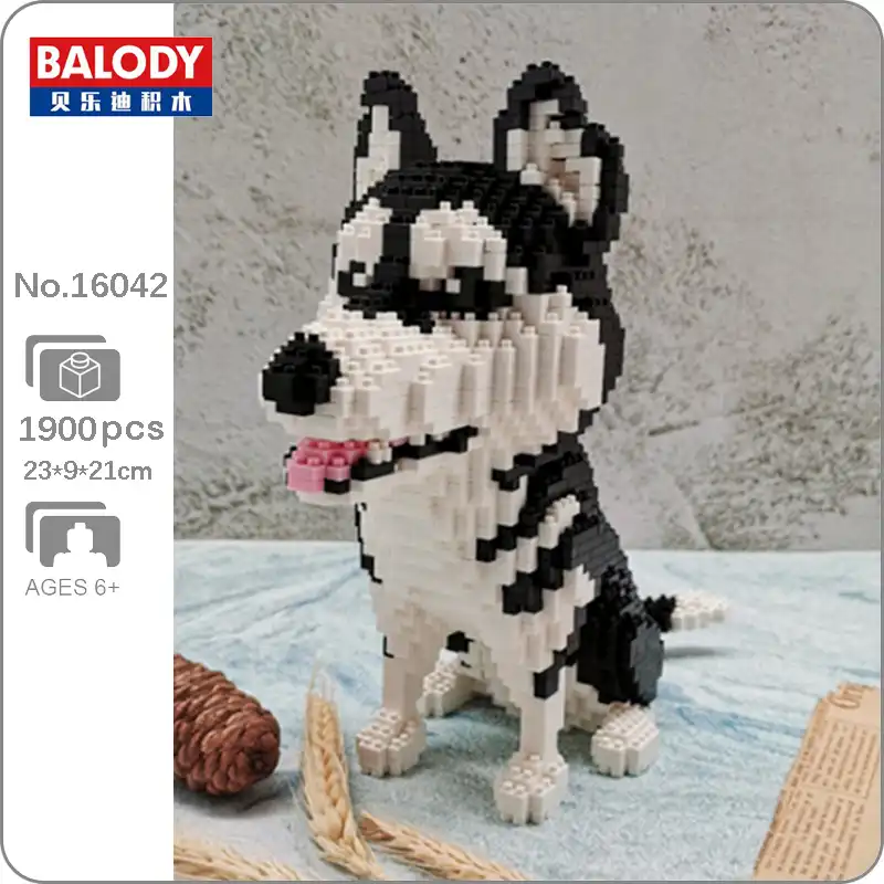 Balody 動物の世界シベリアンハスキー犬ペット3dモデルdiyミニダイヤモンドブロックの建物のおもちゃのための子供なしボックス Blocks Aliexpress