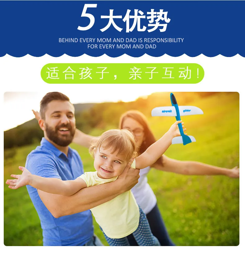 EPP Foam Hand-Tossed Airplane Throwing Hand Glider Color Foam Cyclotron Airplane Children Airplane Model Toy
