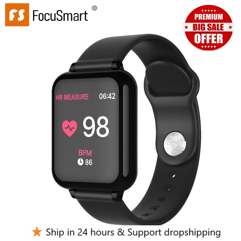 

FocuSmart B57 Smart Watch Fitness Bracelet activity tracker heart rate monitor blood pressure Bluetooth Bracelet for ios Android