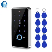 IP68 impermeable biométricos, sistema de Control de acceso de huellas dactilares RFID lector de controlador de acceso independiente con Panel de pantalla táctil