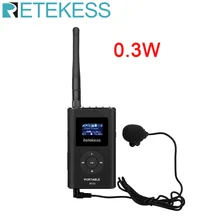 Retekess ft11 0.3w transmissor de transmissão fm sem fio mp3 portátil para a reunião do carro da igreja apoio tf cartão entrada aux